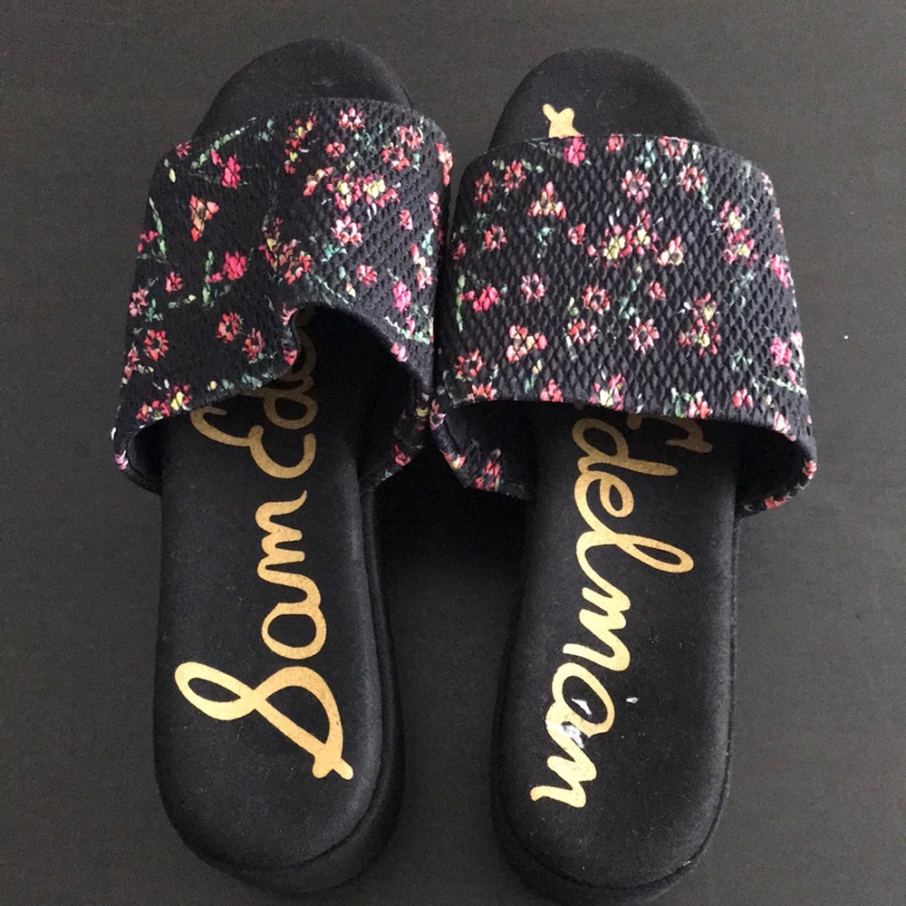 Sam Edelman Wendi Floral Slip On Wedges size 8.5 NWOB